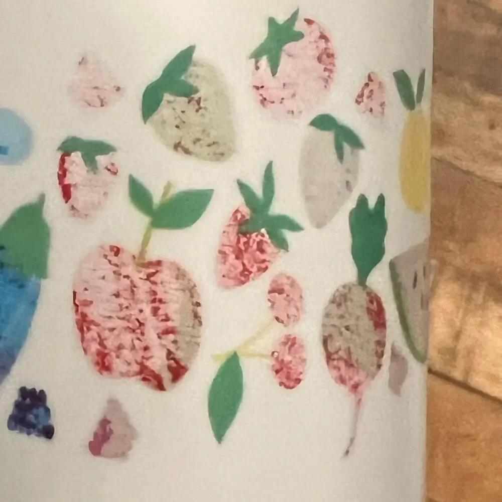 Pillowfort Kids Melamine Cups Set of 4 BPA Free Space and Fruit Pattern